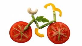 创意水果自行车-西红柿番茄轮子