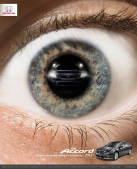 你认为什么会令你眼睛感到惊讶？本田汽车平面广告