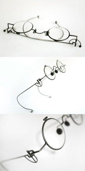 手工制作的纯银眼镜