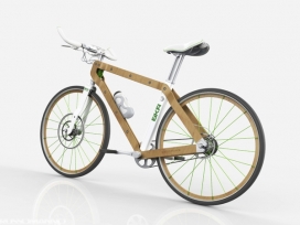 BKR概念自行车-采用胶合板制成的车骨架，木材为主要原料，可以减少振动和吸收冲击