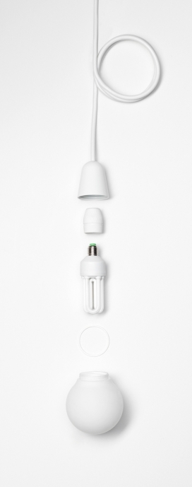 吊坠灯泡设计-哥本哈根设计公司KiBiSi设计的这种低能量的吊灯