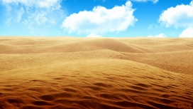 金黄沙漠的天空