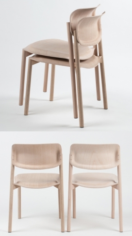 老板木质3D胶合椅-德国设计毕业生Tobias Nitsche作品