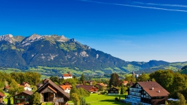 瑞士阿尔卑斯山地区村镇