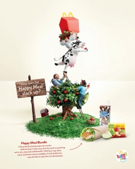 开心乐园快乐餐-麦当劳食品平面广告