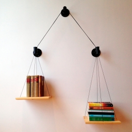 一个简单的概念设计-壁挂平衡书架