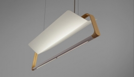 天文台弓型LED照明灯-由天然木材和金属元素组成