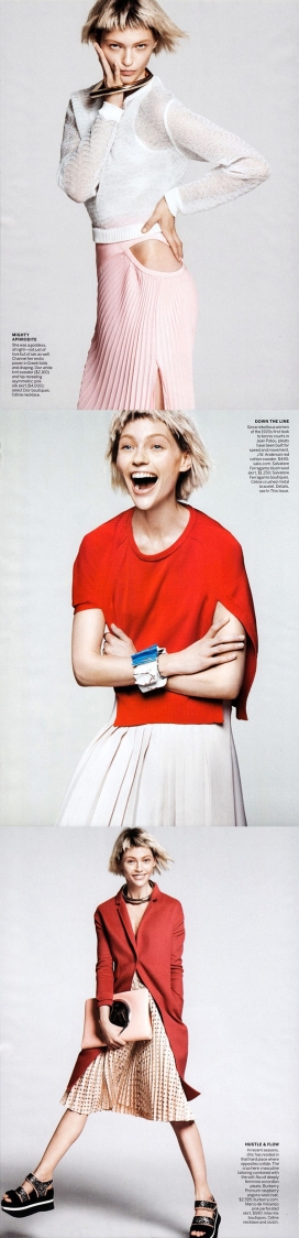 卡米拉尼克森-Vogue美国2014年1月-一个充满活力的自信简单超大时装秀
