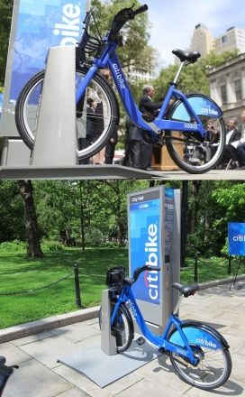 纽约市环保蓝色自行车