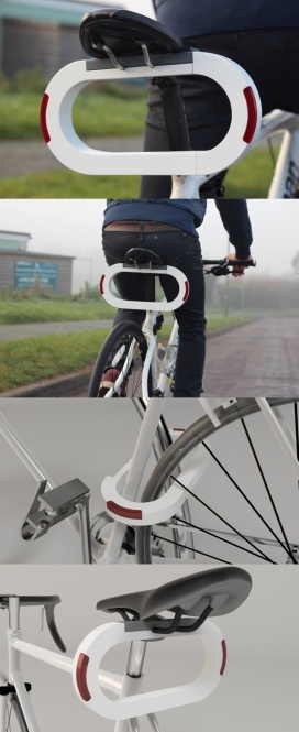 自行车锁项目-可以支撑自行车座的自行车锁