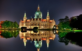 德国汉诺威城堡夜景