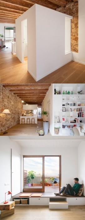 木制墙石梁屋-巴塞罗那建筑师Sergi Pons作品