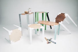 容易组装的扁平型家具-有六种不同的桌面