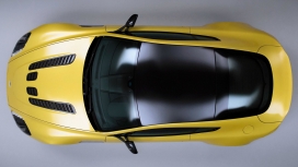 正俯拍高清晰黄色阿斯顿・马丁新V12 Vantage S侧面壁纸下载