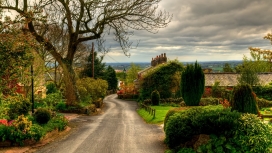漂亮的英格兰村庄小道