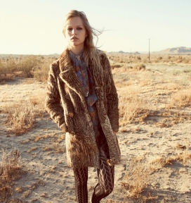 安娜尤尔斯格伦-VOGUE英国时尚2014年10月-简约“兽性”世界风