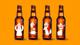 Bebeer啤酒饮料设计-瓶身都印着每个动物，映衬的生物，从陆地和海洋，每个动物都标志着一个赛季