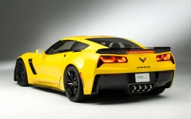 高清晰黄颜色雪佛兰Corvette克尔维特超级跑车壁纸下载