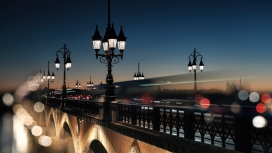 法国波尔多桥夜景壁纸