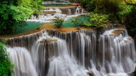泰国瀑布的景观