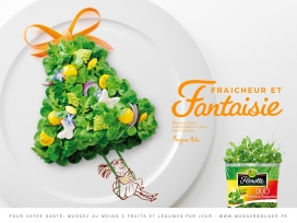 新鲜感和想象力-Florette蔬菜保鲜膜平面广告