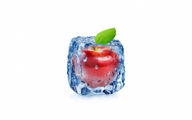 冰封的红苹果