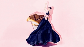 杨颖Angelababy与巧克力的浪漫组合
