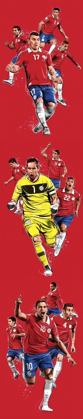 世界杯巴西足球插画