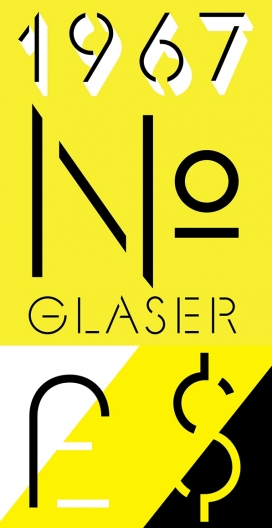 F37 Glaser Stencil字母排版设计