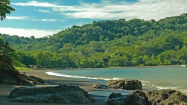 哥斯达黎加丛林海洋的岩石