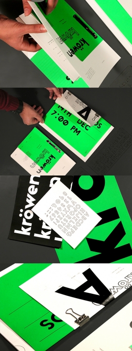 Kröwen Bold Typeface无衬线字体宣传册设计
