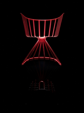 Tube Aplati红椅设计