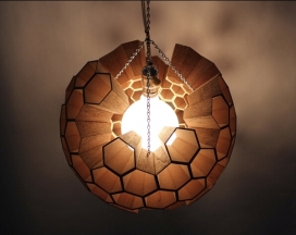 六角形“蜂巢足球”灯泡设计
