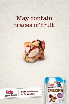 Dole Crunches零食食物平面广告