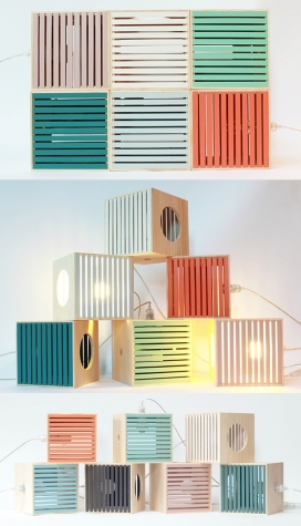 BEC baladeuse-木条纹灯箱设计
