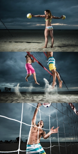 Stormy Beach Volleyball-美诱的沙滩排球