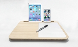 最简苹果笔记本电脑手机桌-一个简单而优雅的方式。可以很方便的让你的iPad或iPhone手机支撑起来，方便阅读