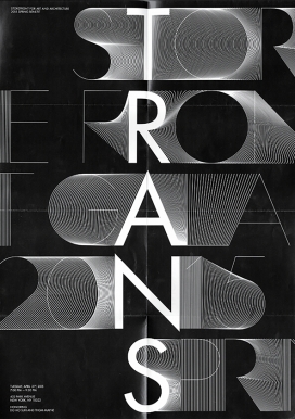 TRANS-强调跨文化学科的字幕海报设计