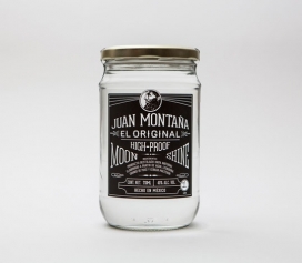 墨西哥天然酵母Juan Montaña酒包装设计-一种质朴的风格与备用印刷技术融合在一起，并结合老式的元素来反映产品的本质属性，创造出一种新颖的设计。灵感来自美国南部山脉一个典型的老故事