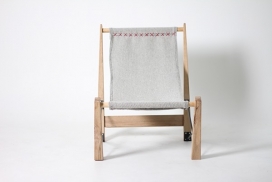 Kryss-挪威手工沙发椅设计-灵感来自现代的树结构，采用橡木框架和柔软的羊毛垫子，坐在舒适的椅子上，让你有一种说不出的愉快感觉