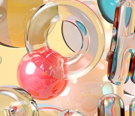 CG气球水晶字体球