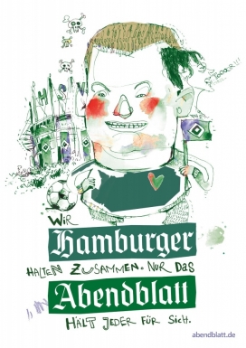 Hamburger Abendblatt汉堡食品卡通平面广告设计