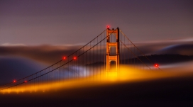 雾中的旧金山大桥