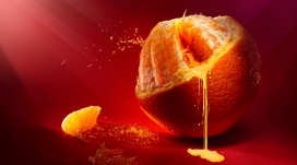 多汁的脐橙水果