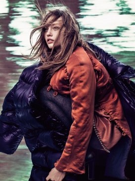 莎莎・彼伏瓦洛娃－Vogue英国－寒冷天气中的华丽优雅风格