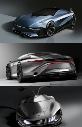Car rendering-豪华品牌车概念设计