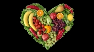 蔬菜水果拼成的爱心
