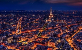 高清晰巴黎夜景壁纸