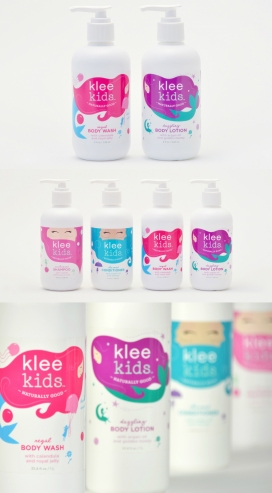 Klee Kids-明亮友好的儿童洗浴产品包装