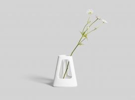 无规则轻量型的3D印花瓷器花瓶